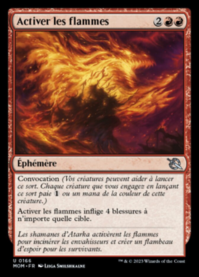Activer les flammes