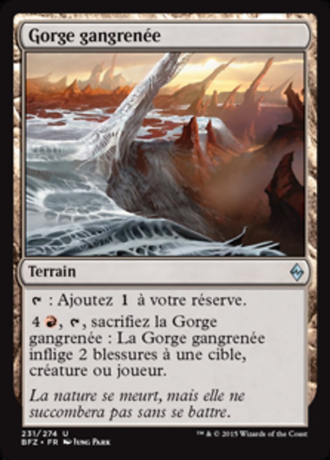 Gorge gangrenée