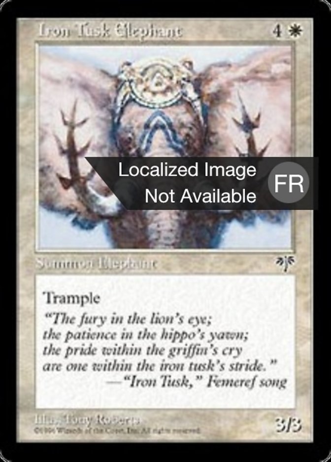 Eléphant aux défenses de fer