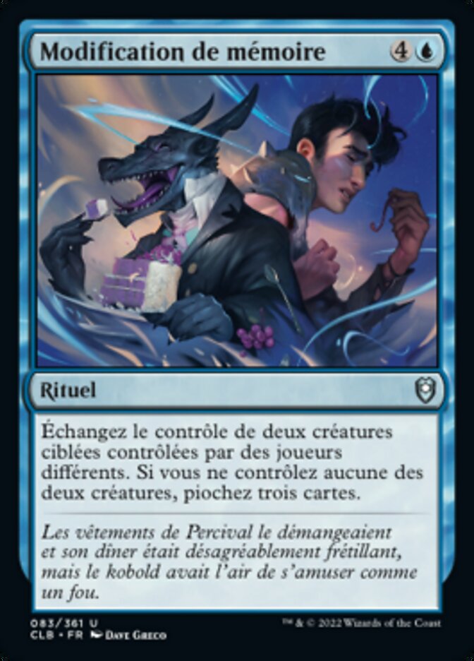 Modification de mémoire