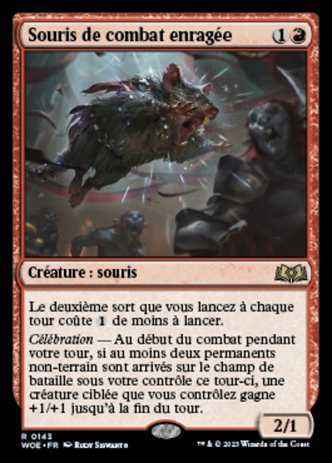 Souris de combat enragée