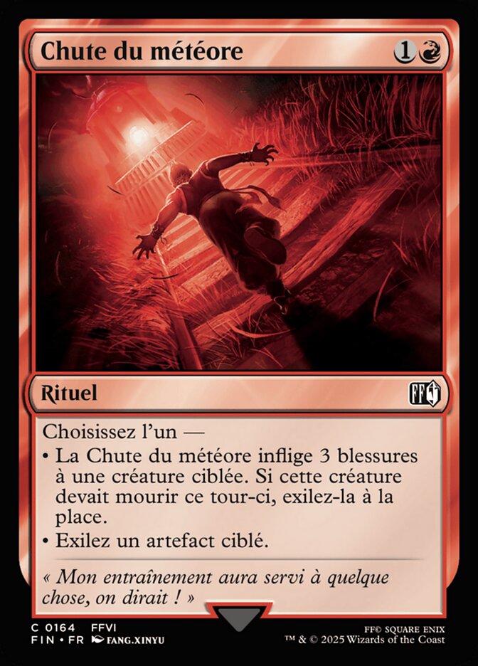 Chute du météore