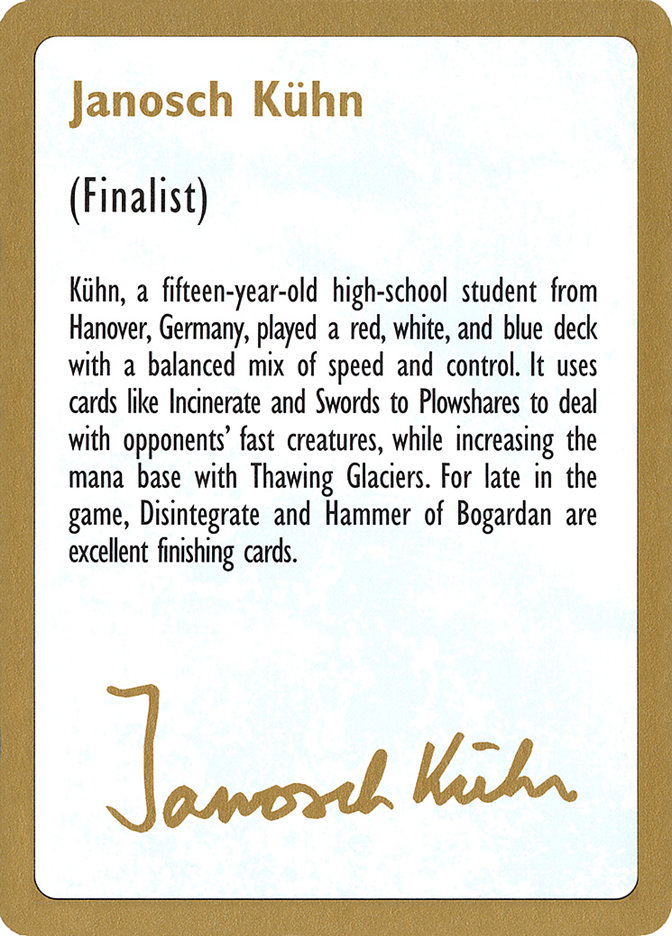 Janosch Kühn Bio (1997)