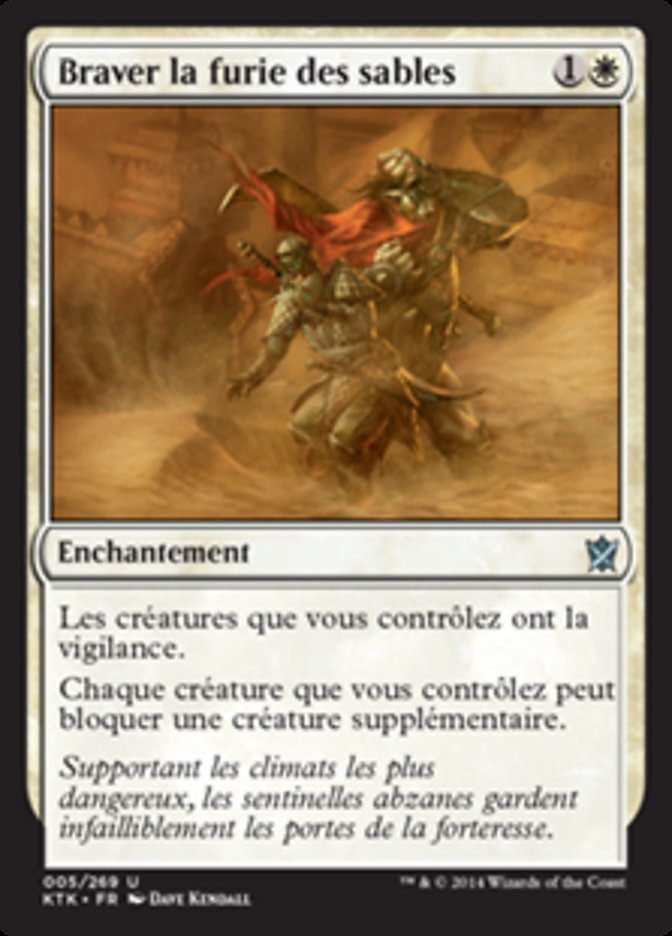 Braver la furie des sables