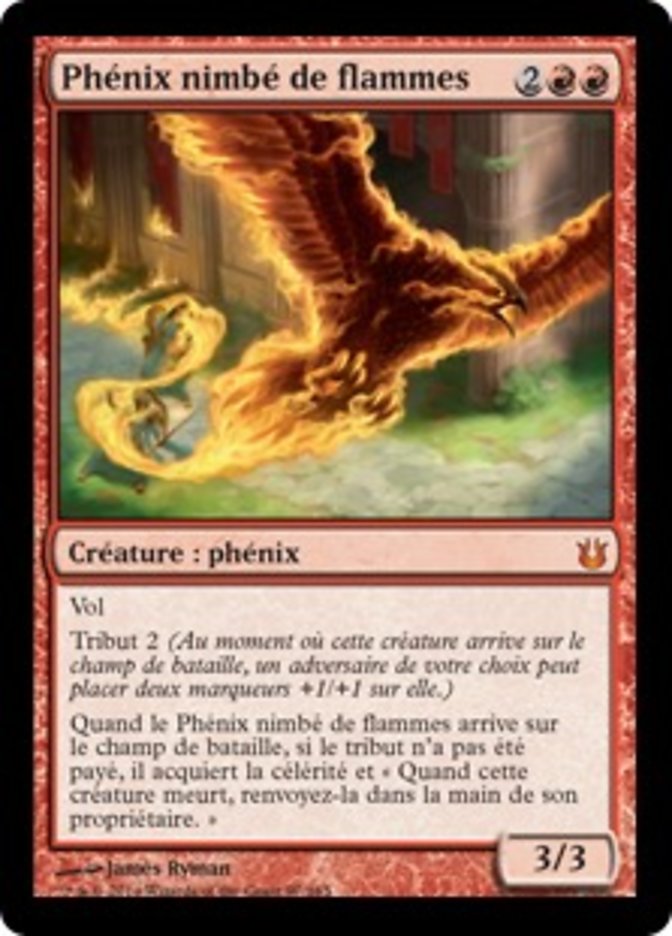 Phénix nimbé de flammes