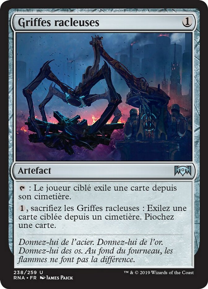 Griffes racleuses