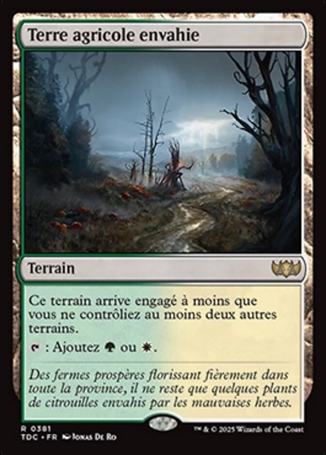 Terre agricole envahie