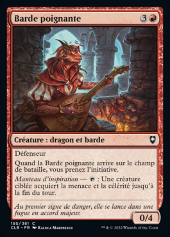 Barde poignante
