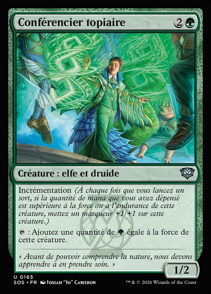 Conférencier topiaire