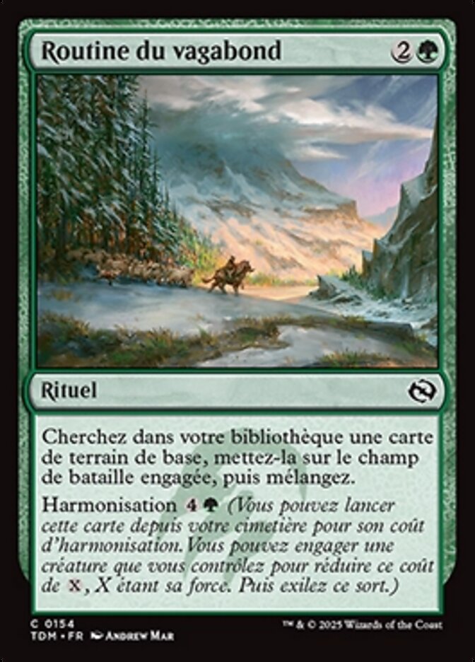 Routine du vagabond