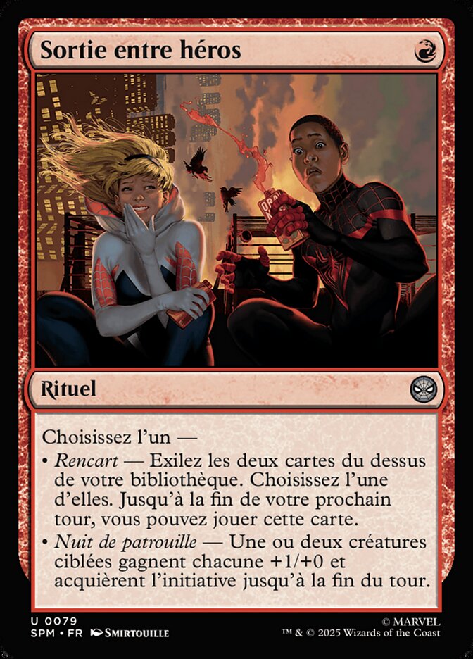 Sortie entre héros