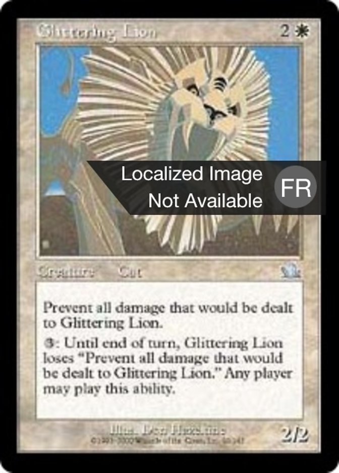 Lion scintillant