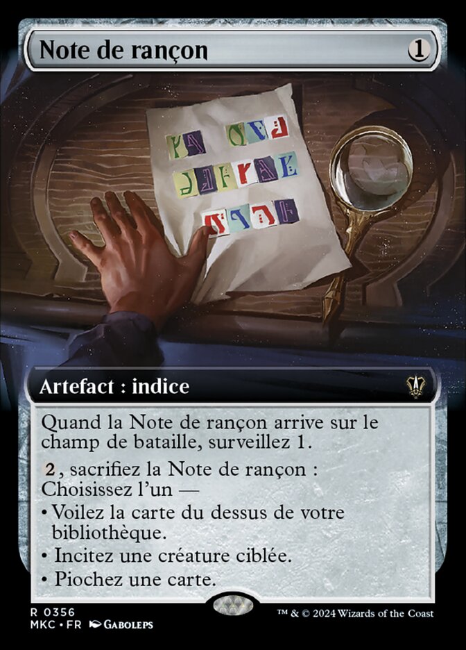 Note de rançon
