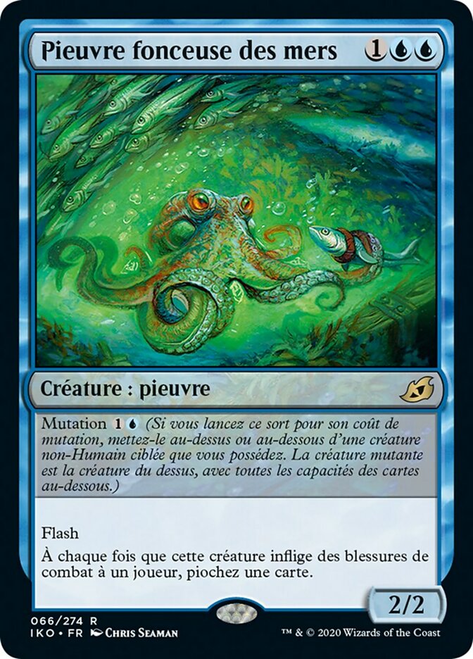 Pieuvre fonceuse des mers
