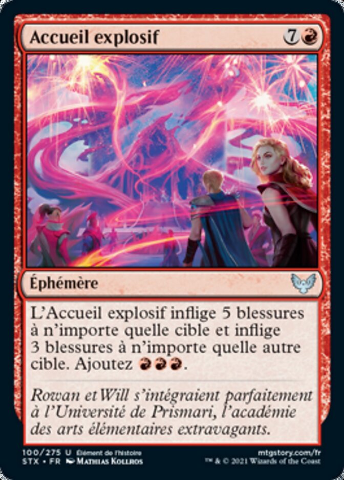 Accueil explosif