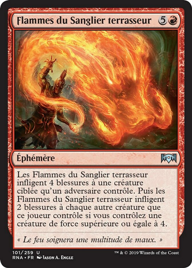 Flammes du Sanglier terrasseur