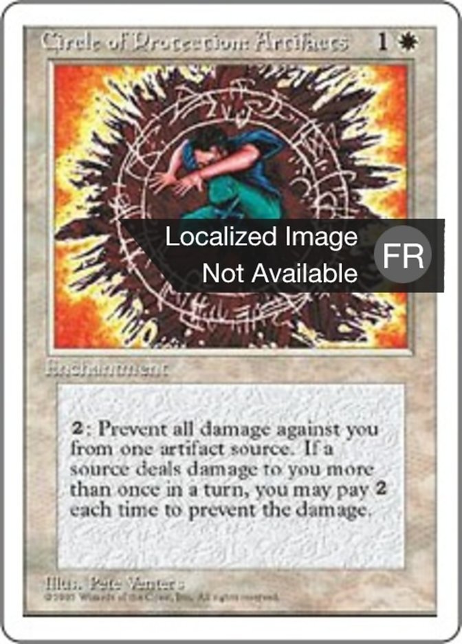 Cercle de protection : artefacts