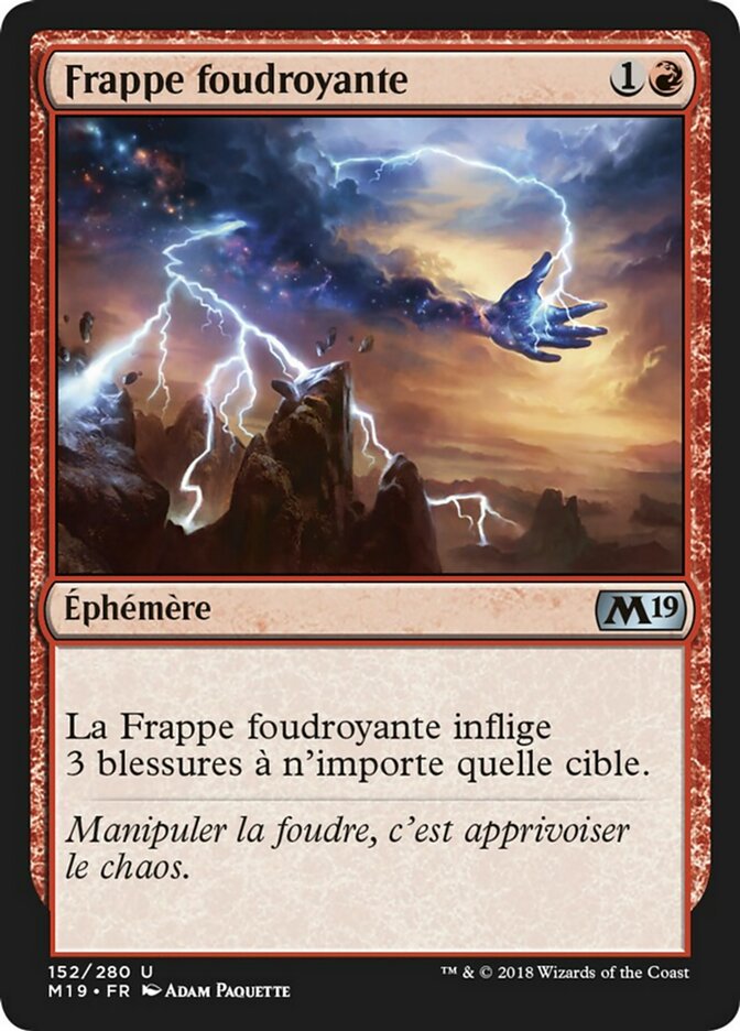 Frappe foudroyante