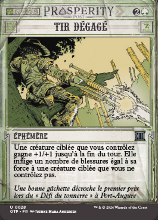 Tir dégagé