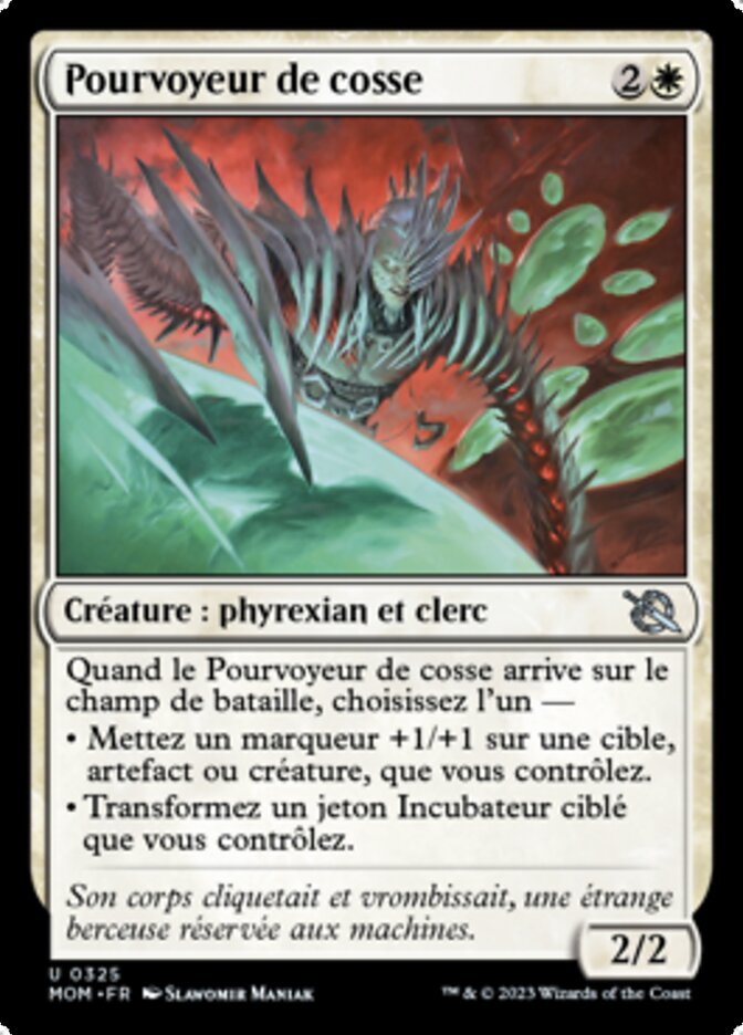Pourvoyeur de cosse