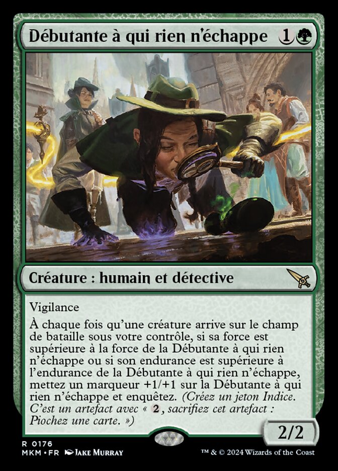 Débutante à qui rien n'échappe