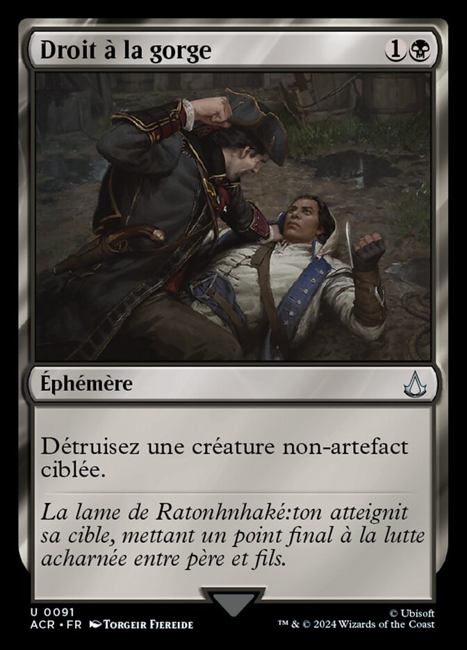 Droit à la gorge