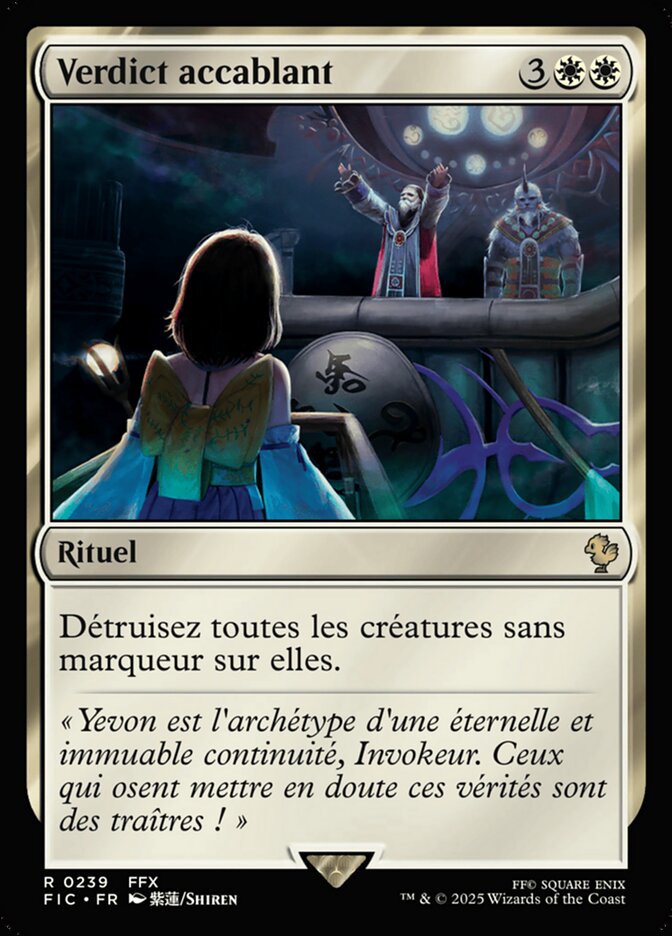 Verdict accablant
