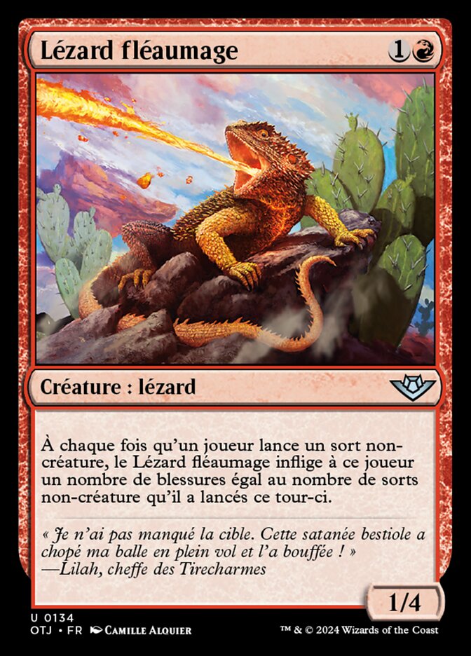 Lézard fléaumage