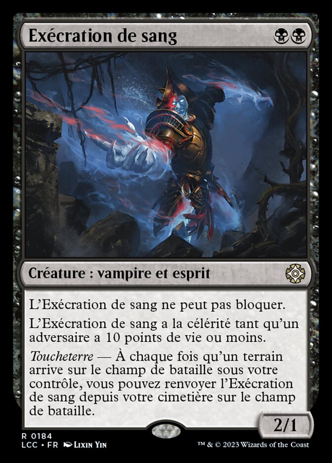 Exécration de sang