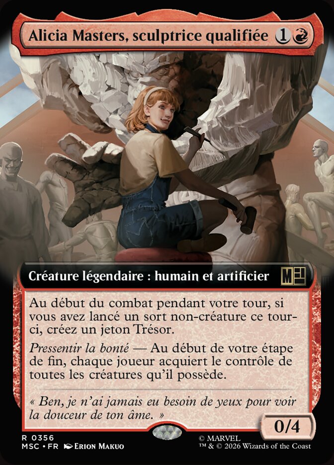 Alicia Masters, sculptrice qualifiée