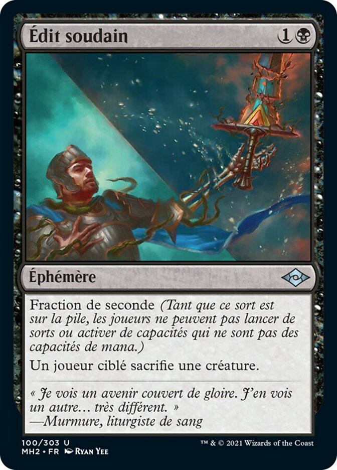 Édit soudain