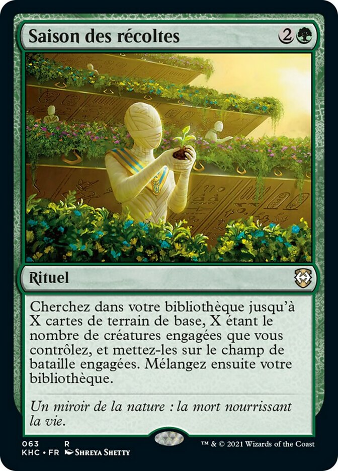 Saison des récoltes