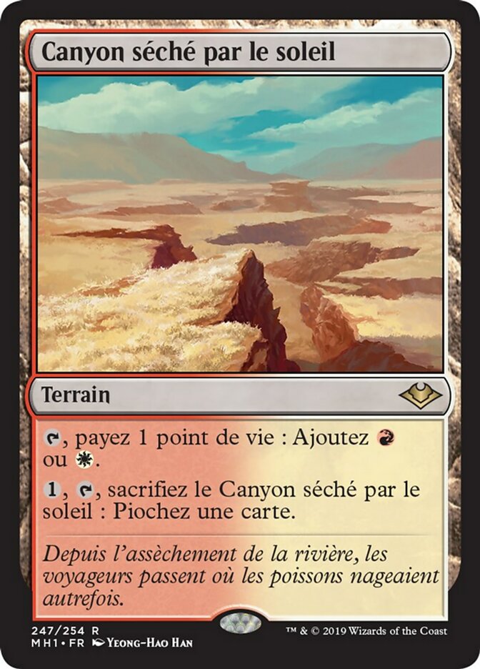 Canyon séché par le soleil