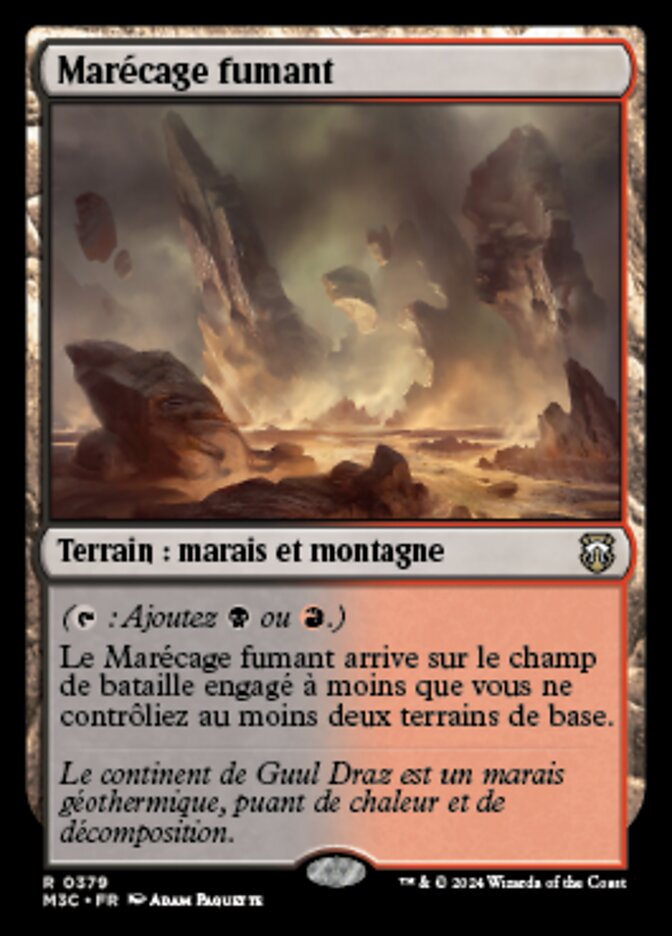 Marécage fumant