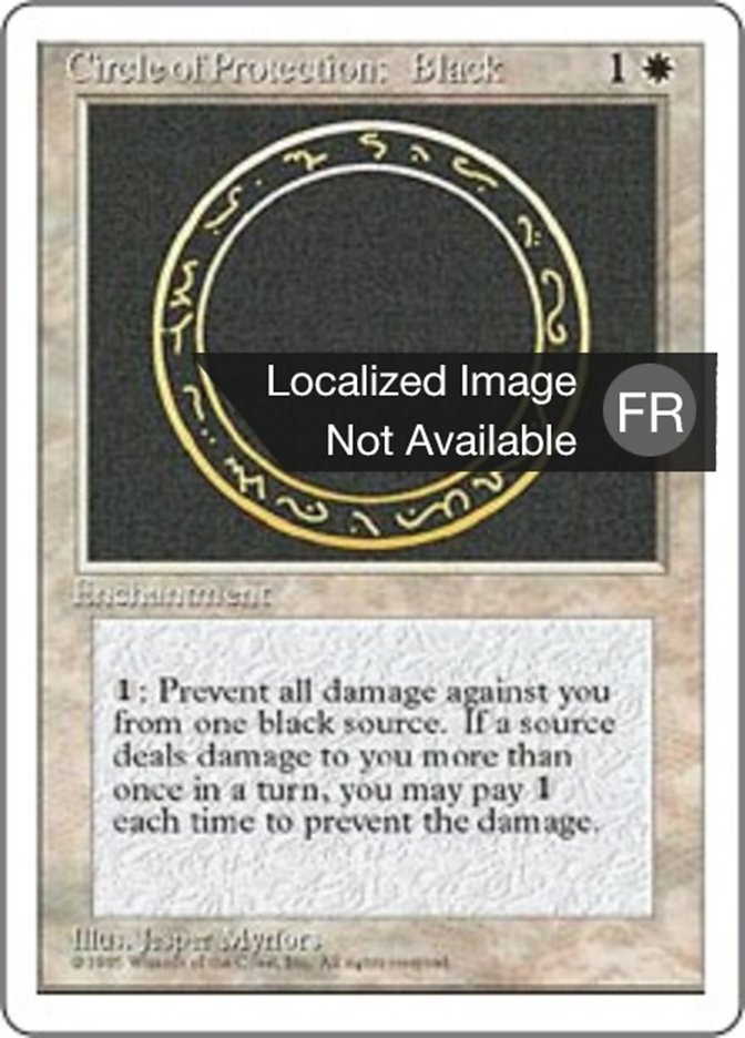 Cercle de protection : noir