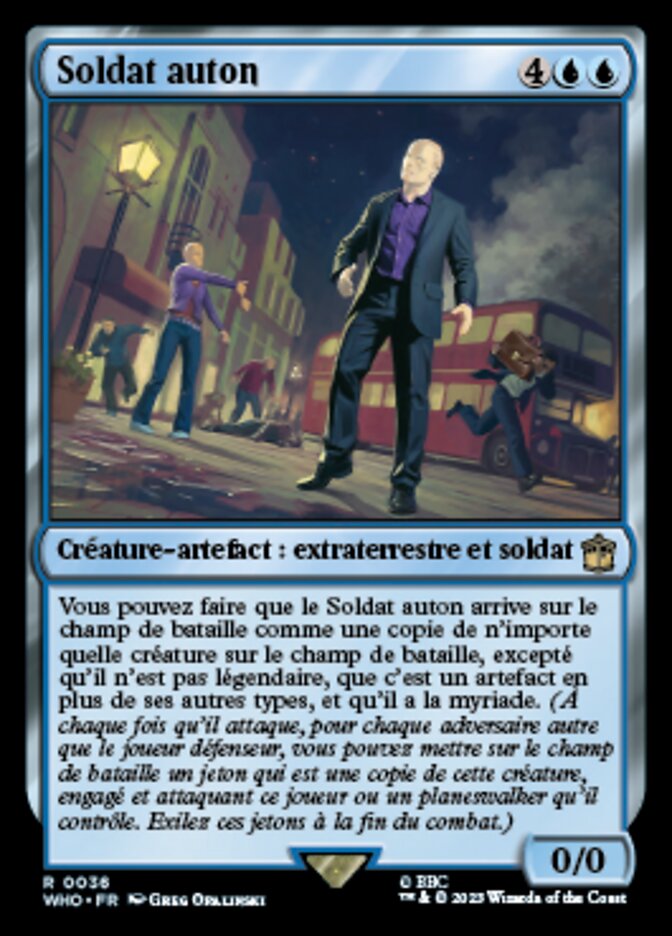 Soldat auton