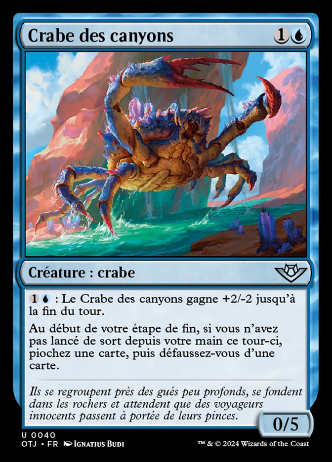 Crabe des canyons