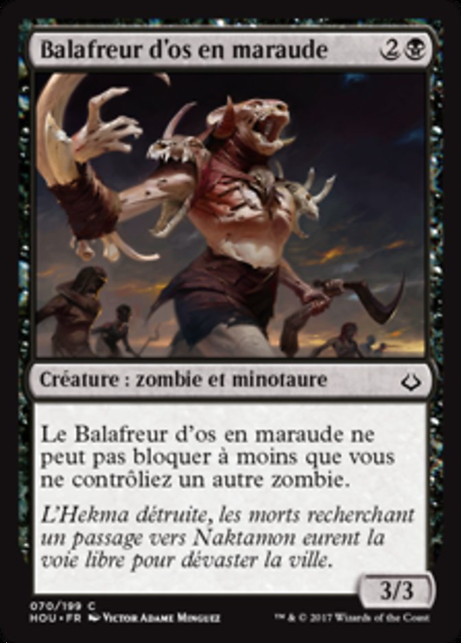 Balafreur d'os en maraude