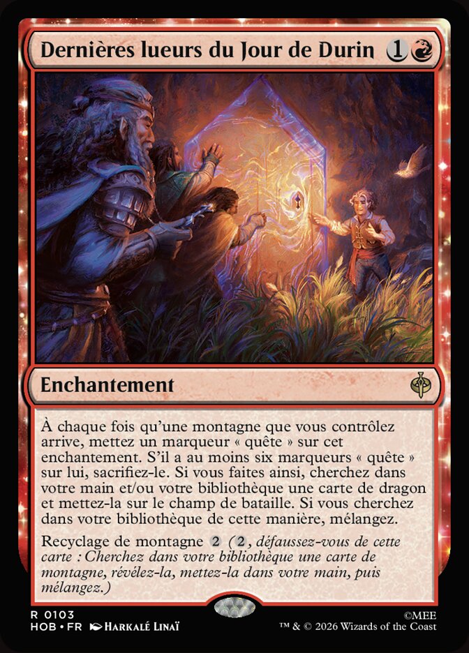 Dernières lueurs du Jour de Durin